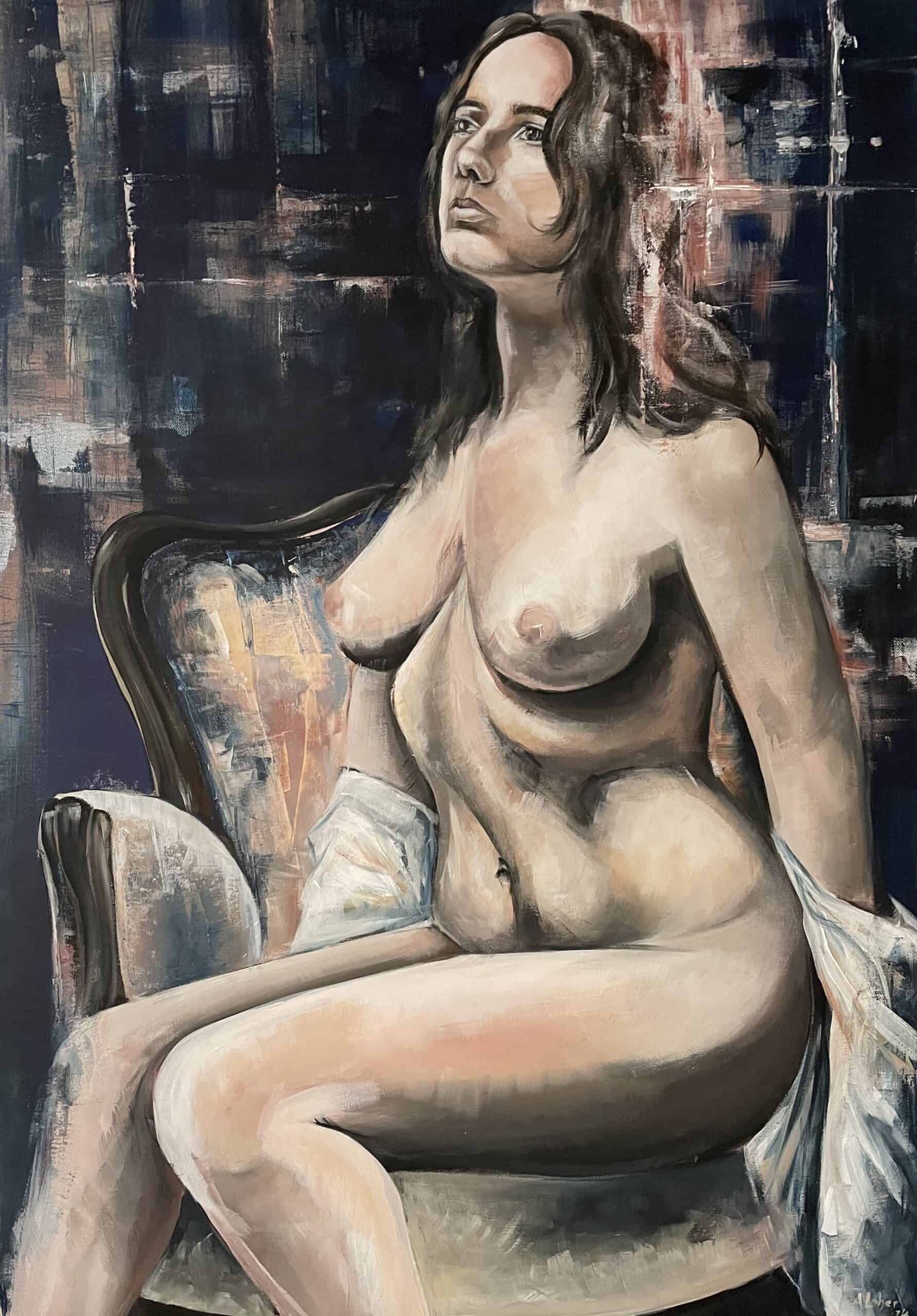 Femme sur un fauteuil